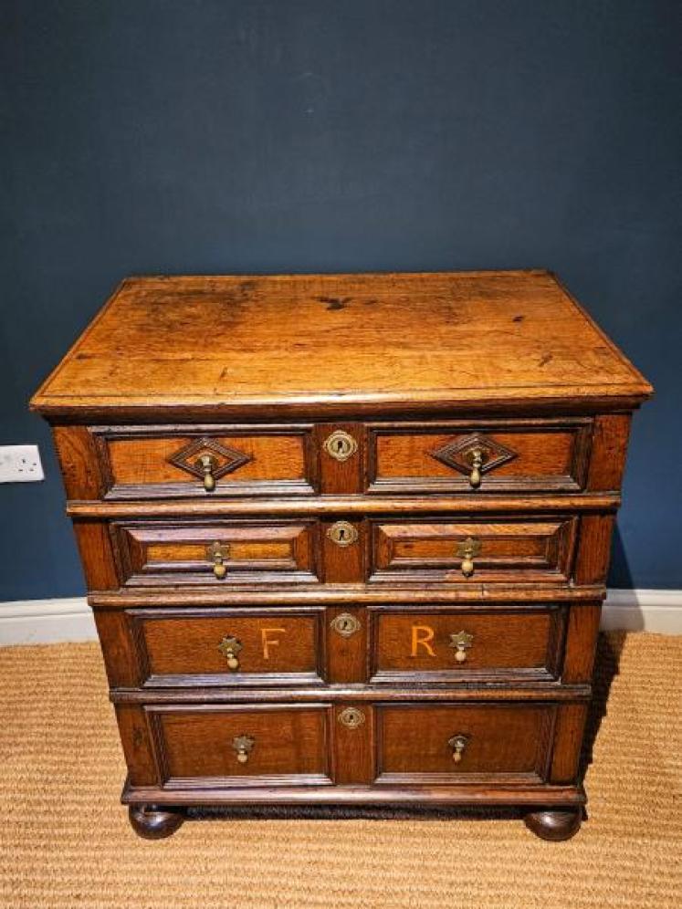 Small William & Mary Period Oak Chest RESERVED - Image 2