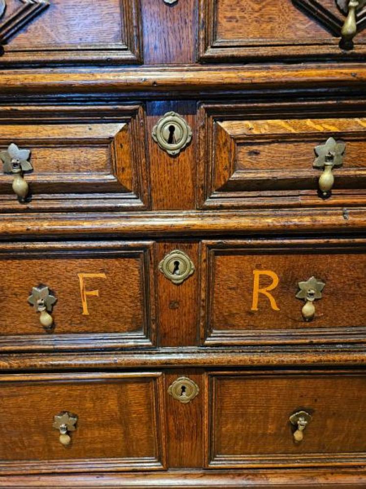 Small William & Mary Period Oak Chest RESERVED - Image 4