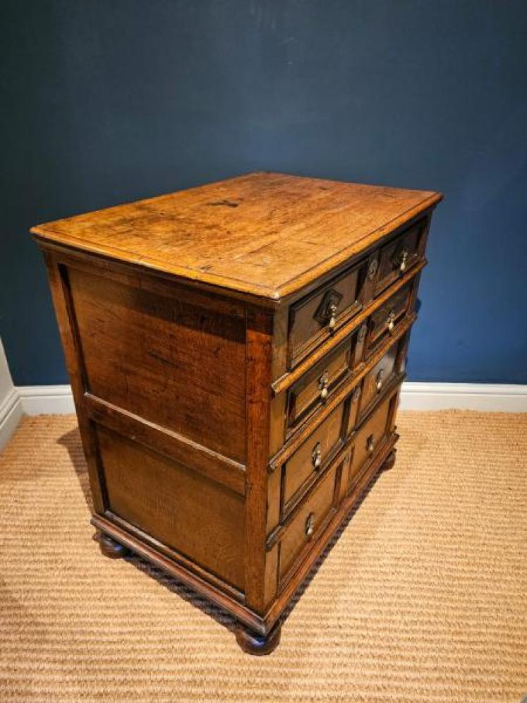 Small William & Mary Period Oak Chest RESERVED - Image 6