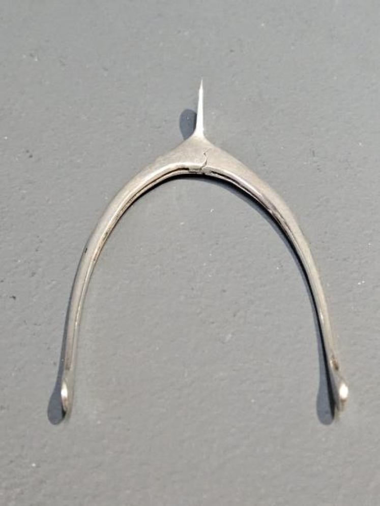 Silver Wishbone Sugar Nips - Image 2