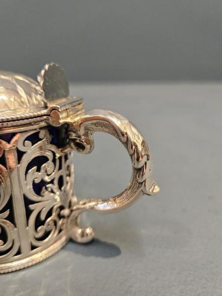 Early Victorian Silver Mustard Pot by George Unite - Image 6