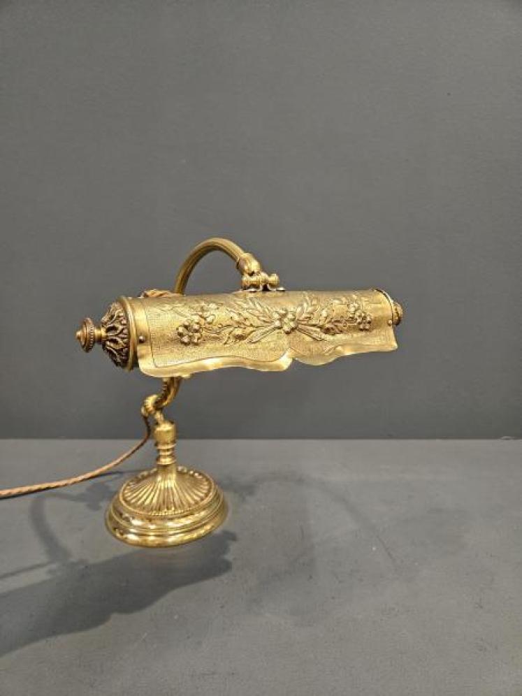 Edwardian Brass Desk Lamp - Image 1