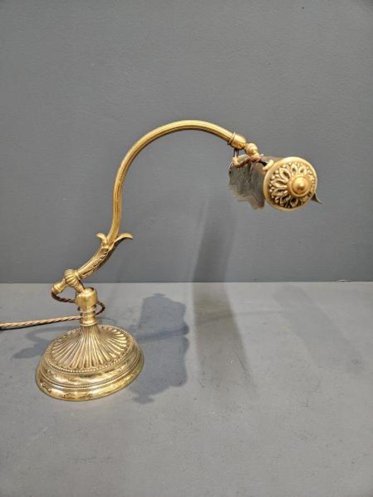 Edwardian Brass Desk Lamp - Image 5