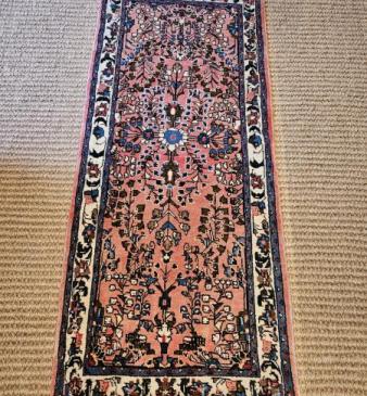5' 5" Persian Pink Pure Wool Runner Rug