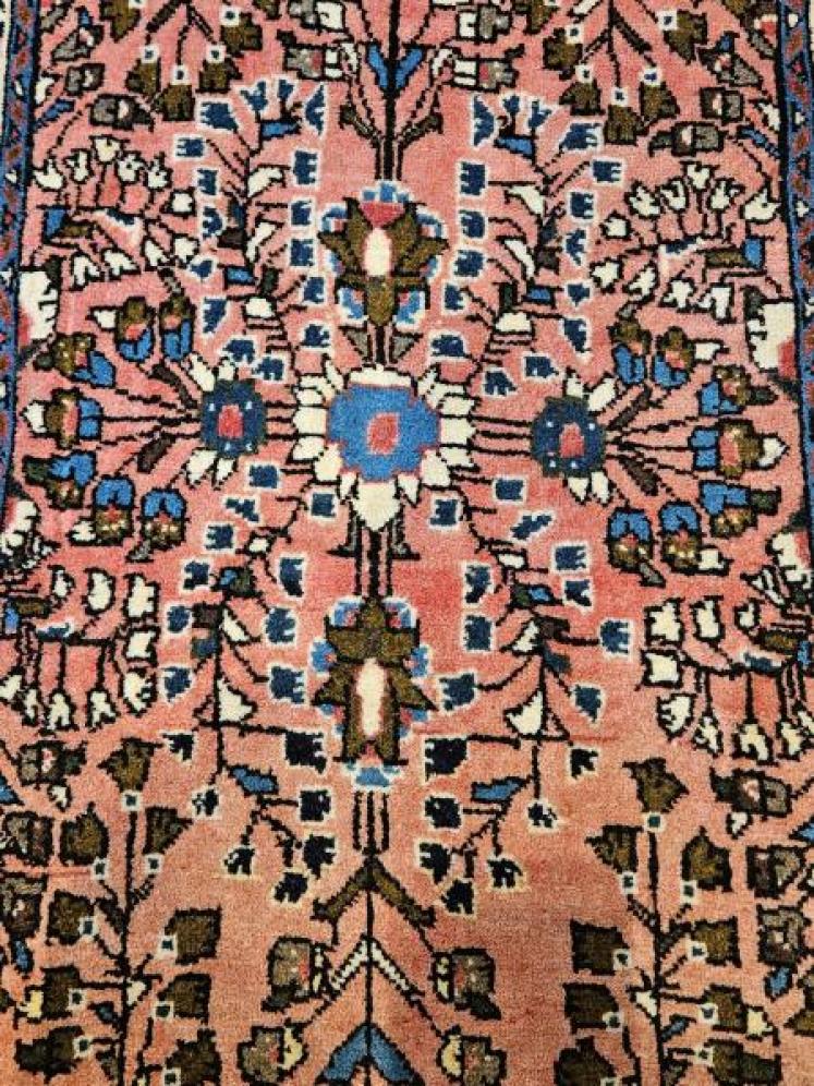 5' 5" Persian Pink Pure Wool Runner Rug - Image 2