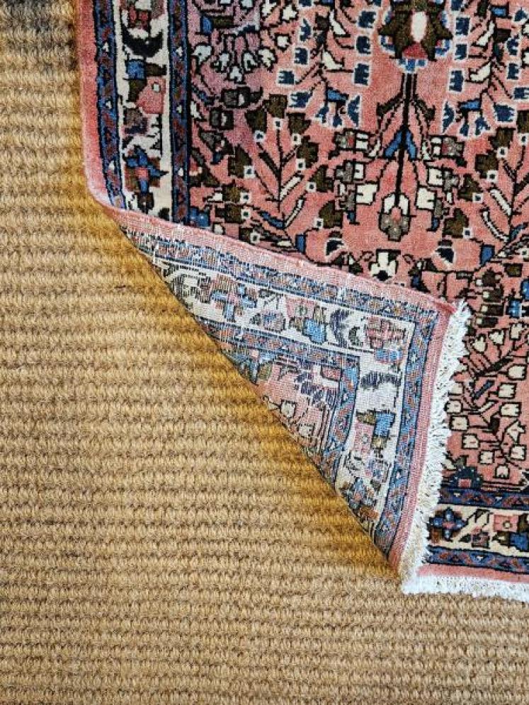 5' 5" Persian Pink Pure Wool Runner Rug - Image 5
