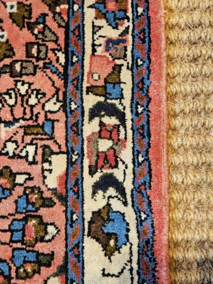 5' 5" Persian Pink Pure Wool Runner Rug - Image 6