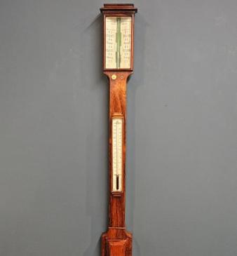  Victorian Rosewood Stick Barometer By Chadburns Sheffield