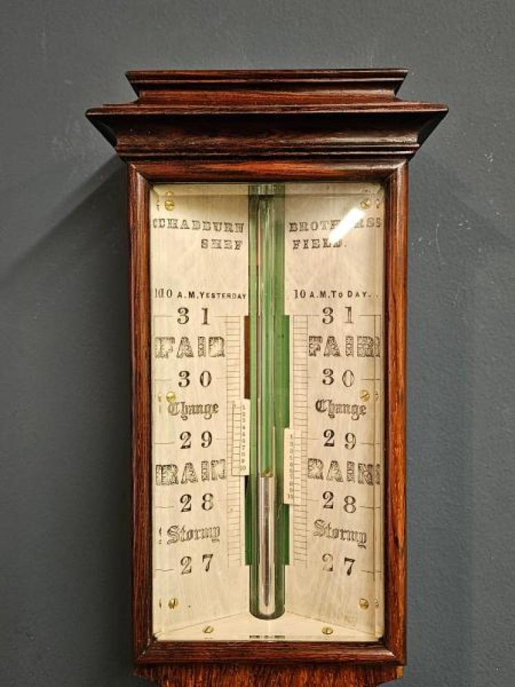  Victorian Rosewood Stick Barometer By Chadburns Sheffield - Image 7