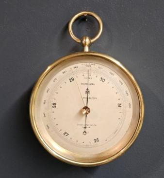 Edwardian Short & Mason Military Marine Barometer