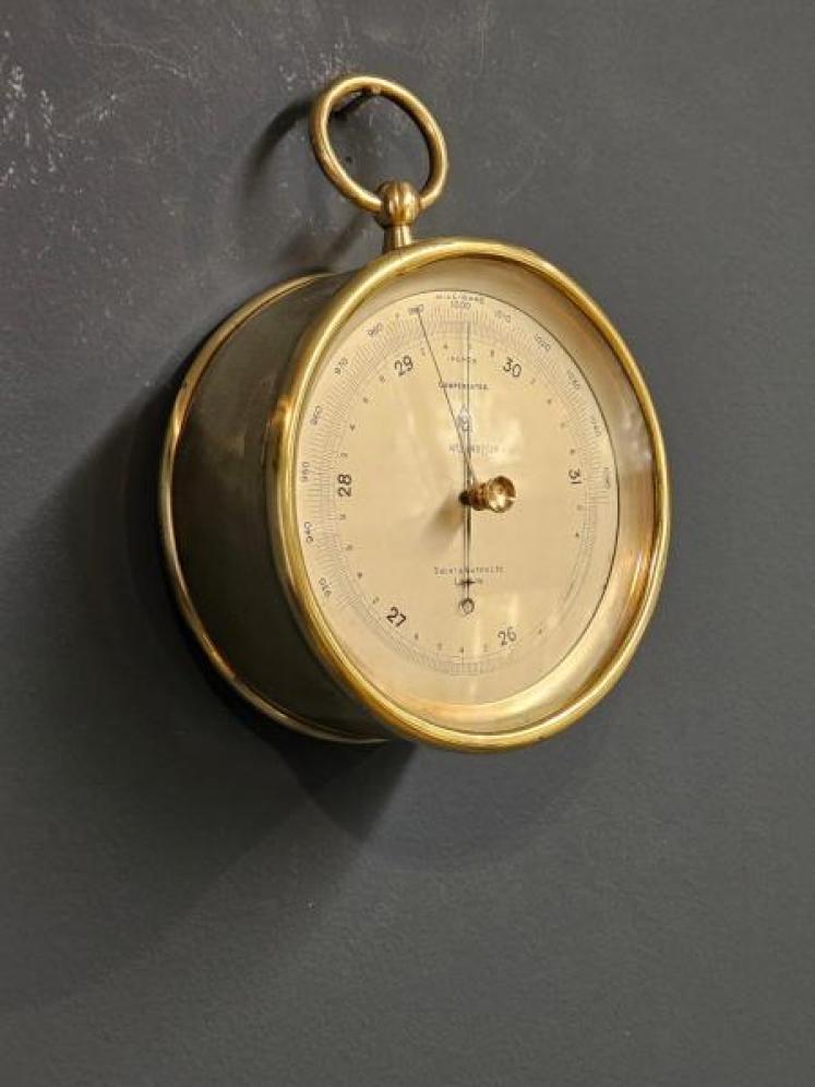 Edwardian Short & Mason Military Marine Barometer - Image 3