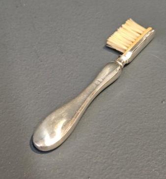 Edwardian Silver Moustache Brush