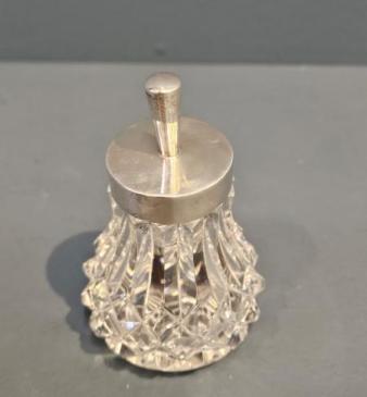 Victorian Silver Topped Cut Crystal Glue Pot