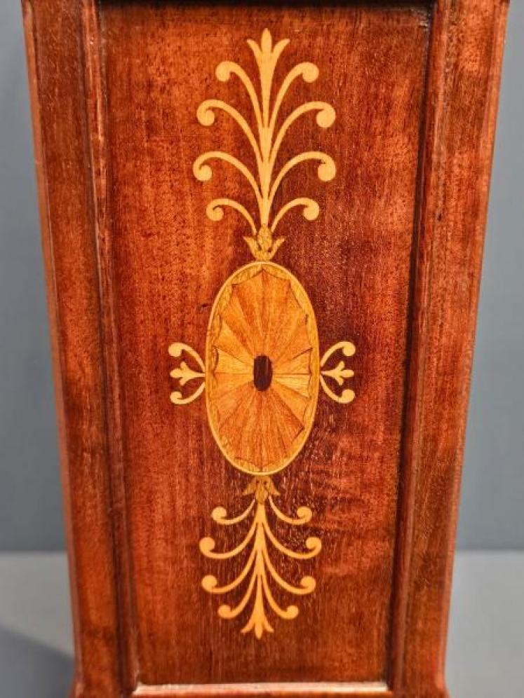Late Victorian Inlaid Mahogany Miniature Longcase Clock - Image 3
