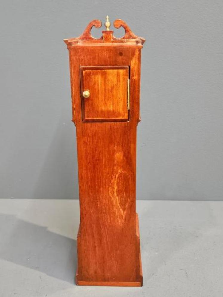 Late Victorian Inlaid Mahogany Miniature Longcase Clock - Image 6