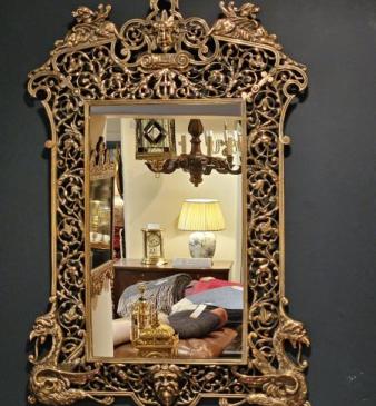 Superb Victorian Brass Framed Mirror