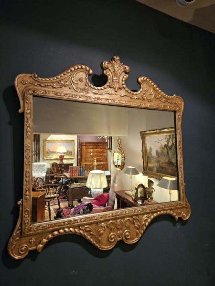 Victorian Timber Gilt Mirror  - Image 1