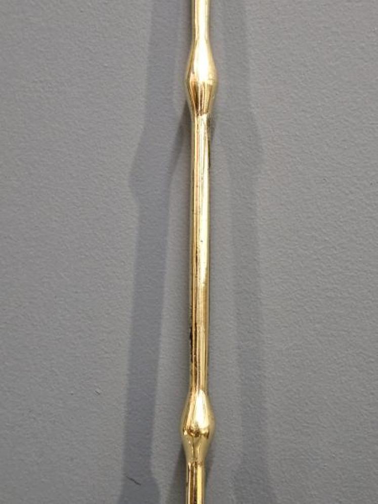 Set of Fine Irish George III Brass Fire Irons - Image 4