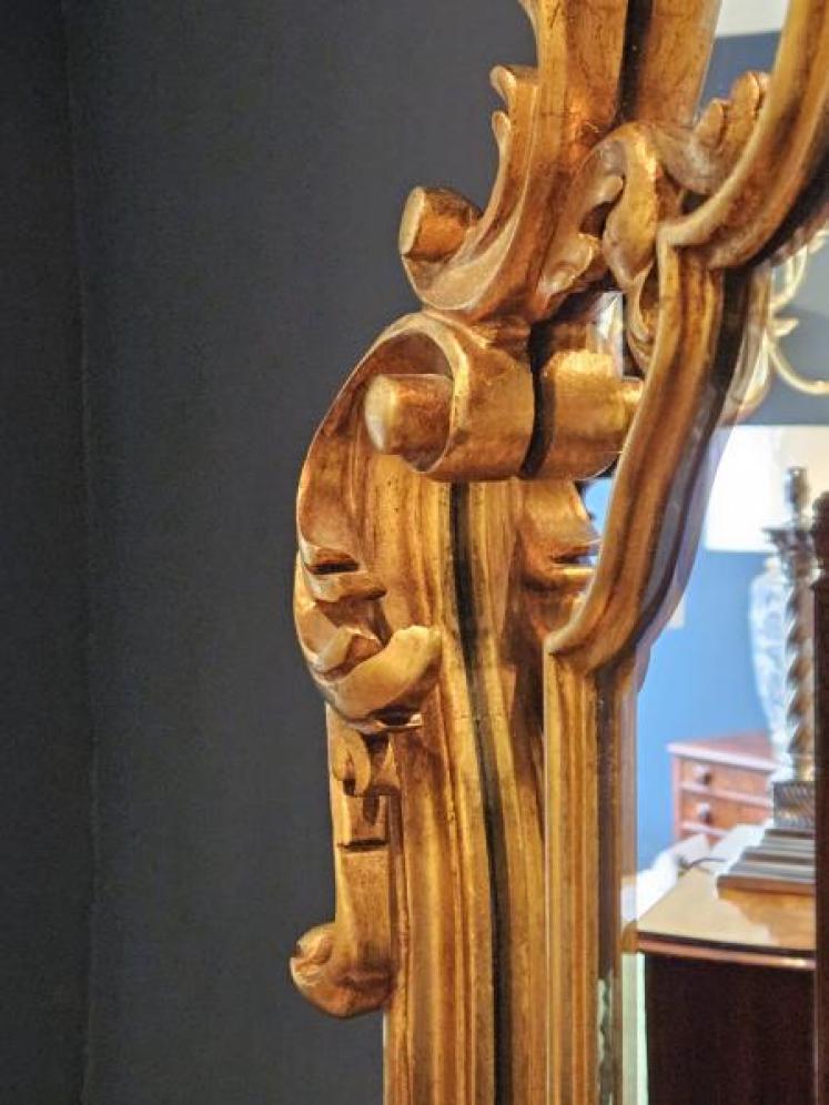 Large 1920's Timber Gilt Florentine Mirror - Image 6
