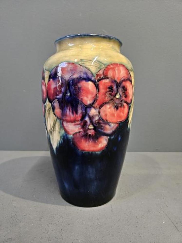 Large Early Moorcroft Pansy Vase  - Image 1