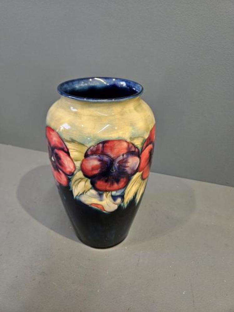 Large Early Moorcroft Pansy Vase  - Image 2