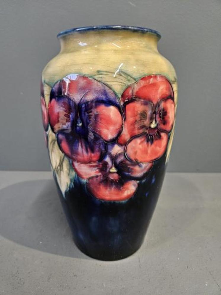 Large Early Moorcroft Pansy Vase  - Image 5