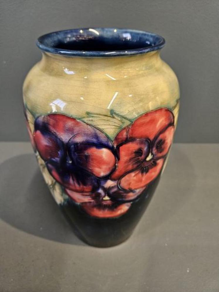 Large Early Moorcroft Pansy Vase  - Image 7