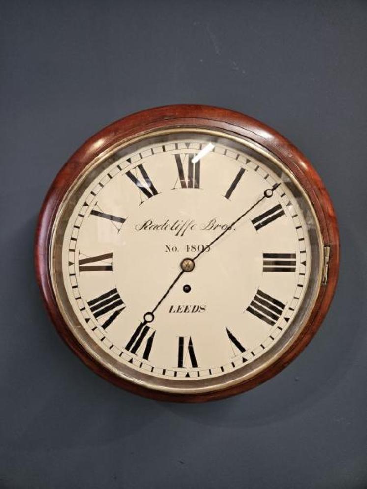 Victorian Mahogany Single Fusee Wall Clock with Hour Strike - Image 1