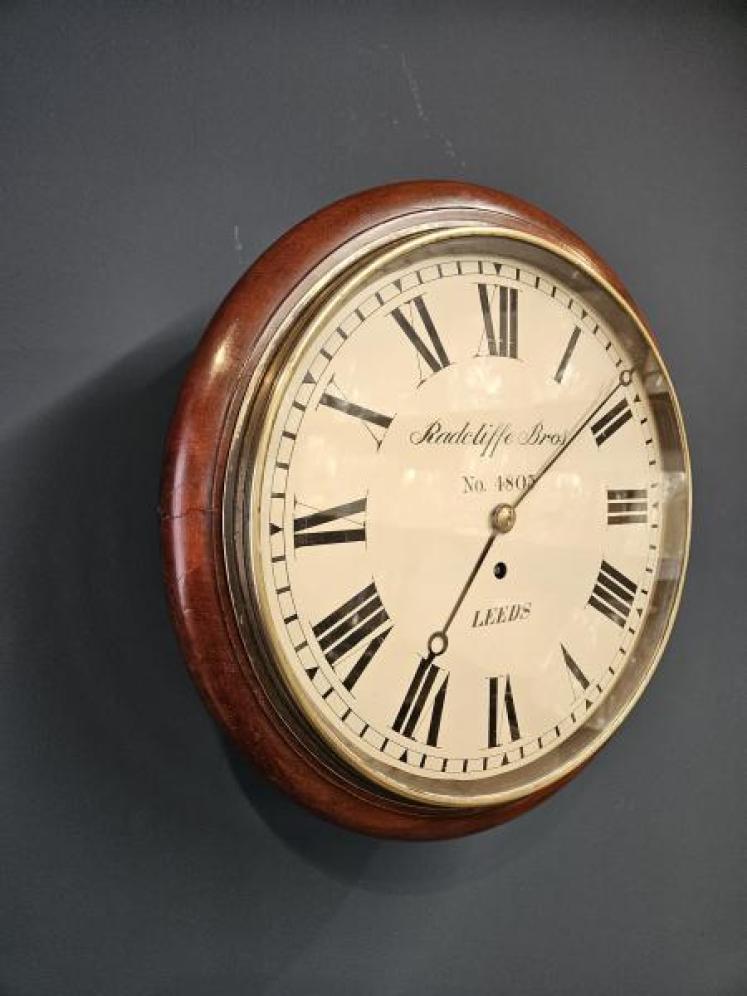 Victorian Mahogany Single Fusee Wall Clock with Hour Strike - Image 2
