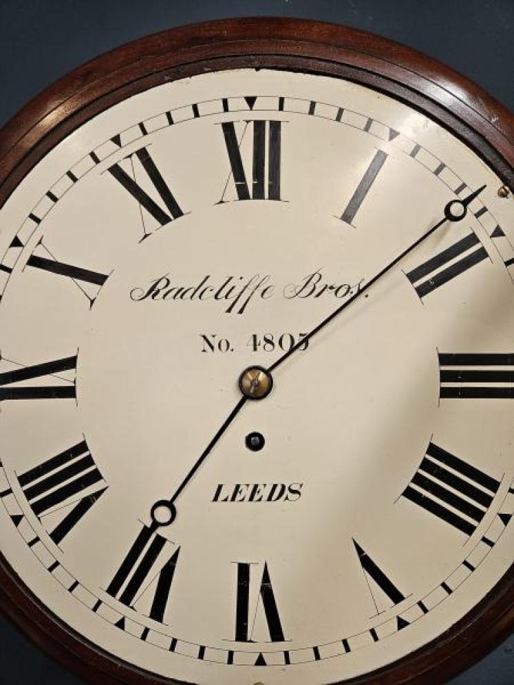 Victorian Mahogany Single Fusee Wall Clock with Hour Strike - Image 4