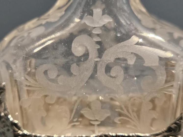 Edwardian Silver and Crystal Liqueur Decanter - Image 5