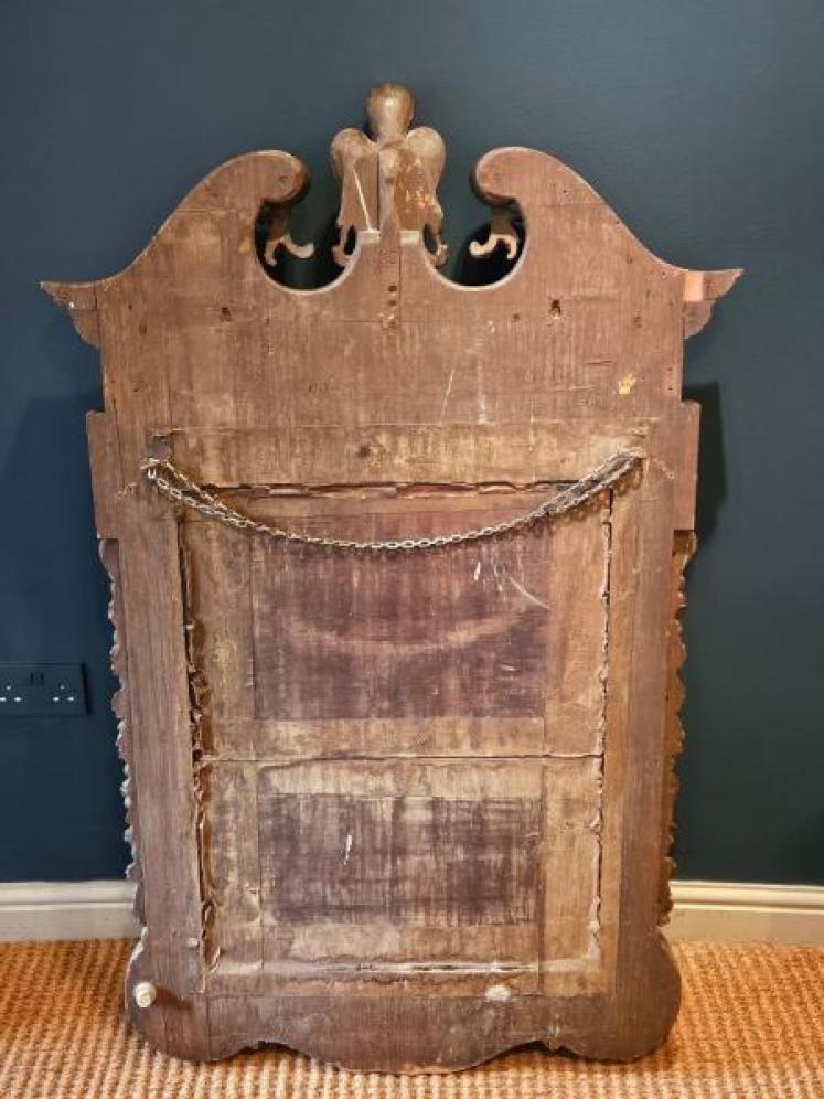 Large George III Walnut Mirror - Image 5