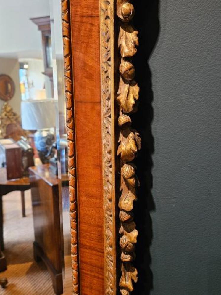Large George III Walnut Mirror - Image 6