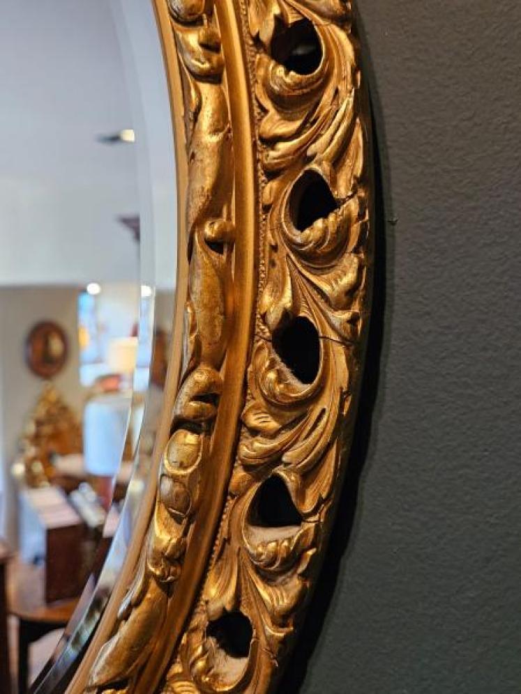 Late Victorian Timber Gilt Oval Mirror - Image 2