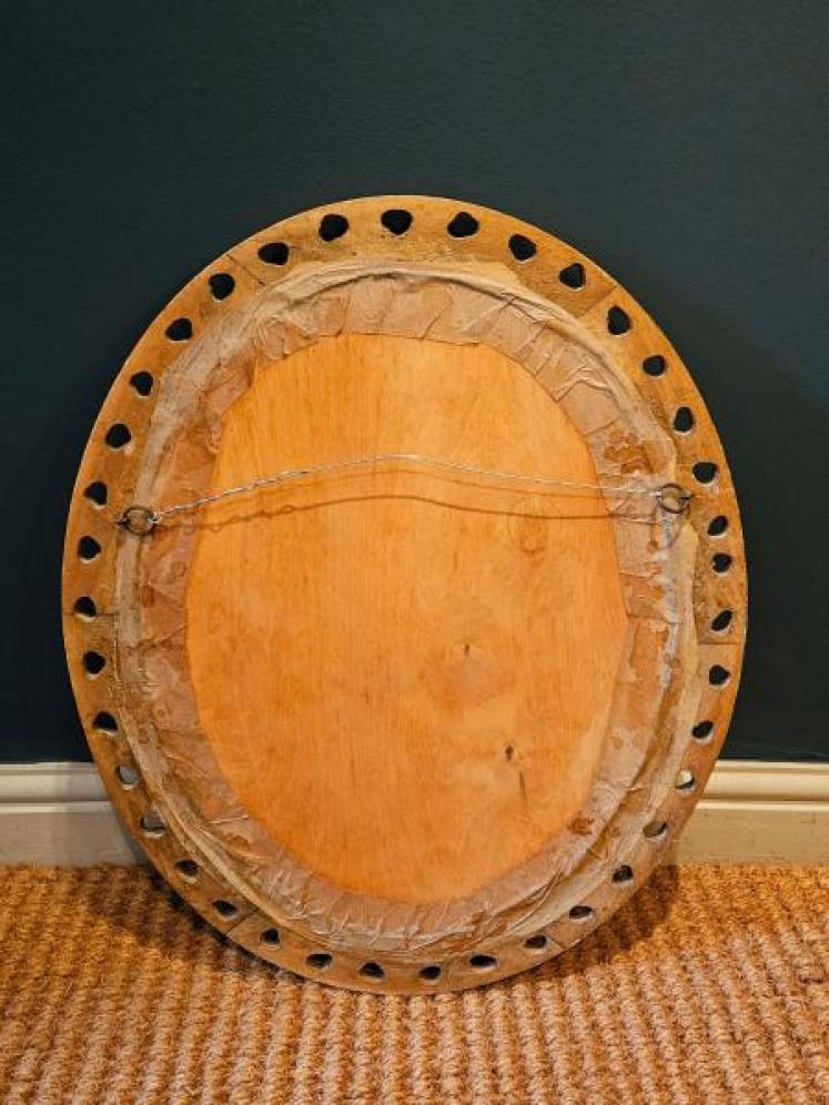 Late Victorian Timber Gilt Oval Mirror - Image 5
