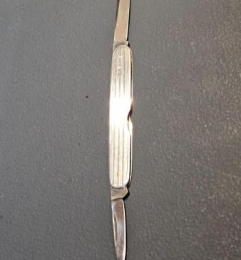George V Engine Turned Silver Pen Knife