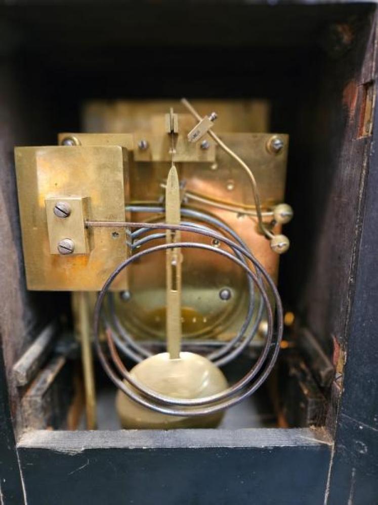 Late Victorian Ebony Ting Tang Bracket Clock  - Image 4