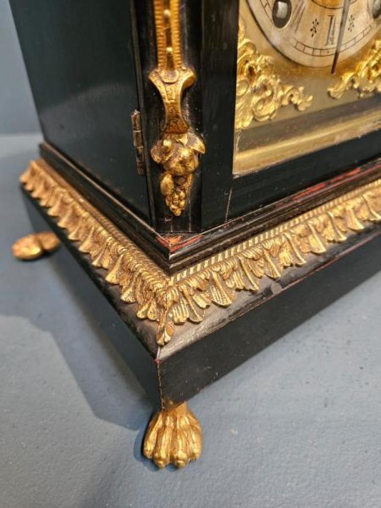 Late Victorian Ebony Ting Tang Bracket Clock  - Image 5