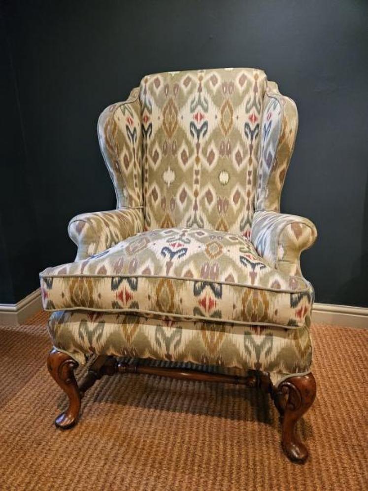 Edwardian Wing Back Arm Chair - Image 1
