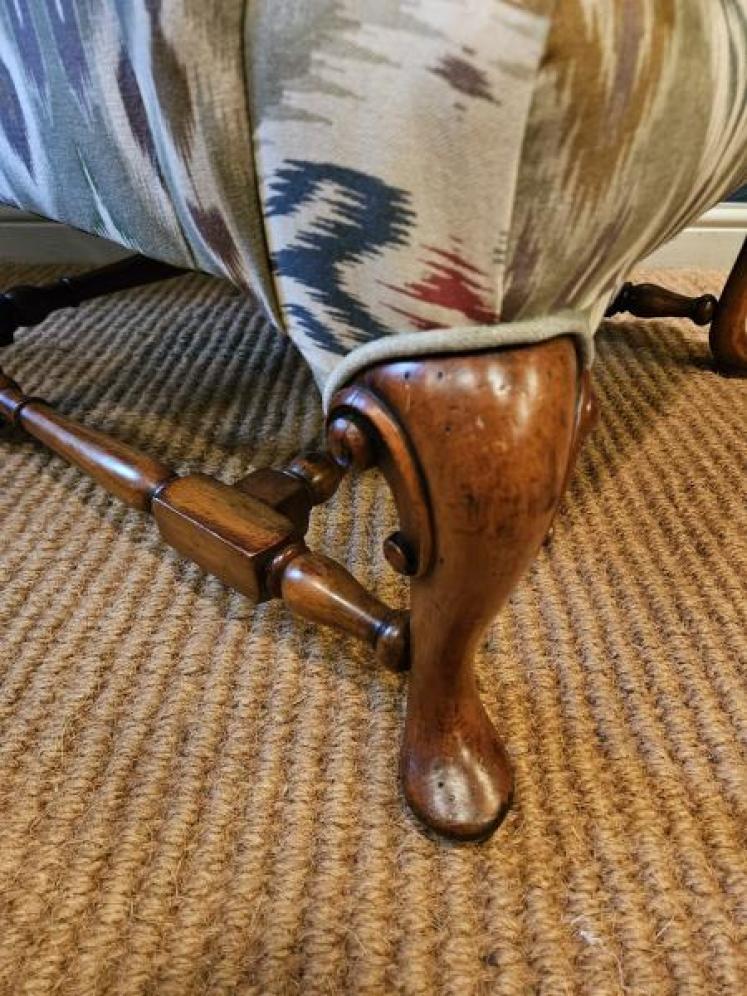 Edwardian Wing Back Arm Chair - Image 3