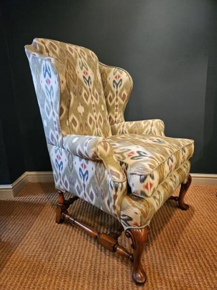 Edwardian Wing Back Arm Chair - Image 5