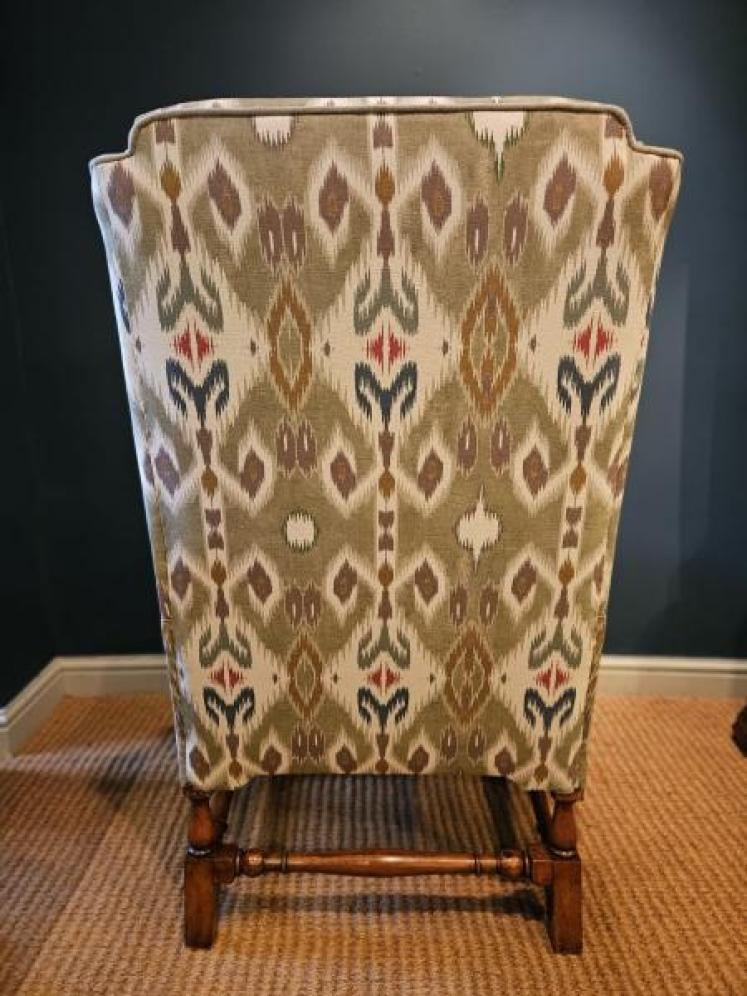 Edwardian Wing Back Arm Chair - Image 7