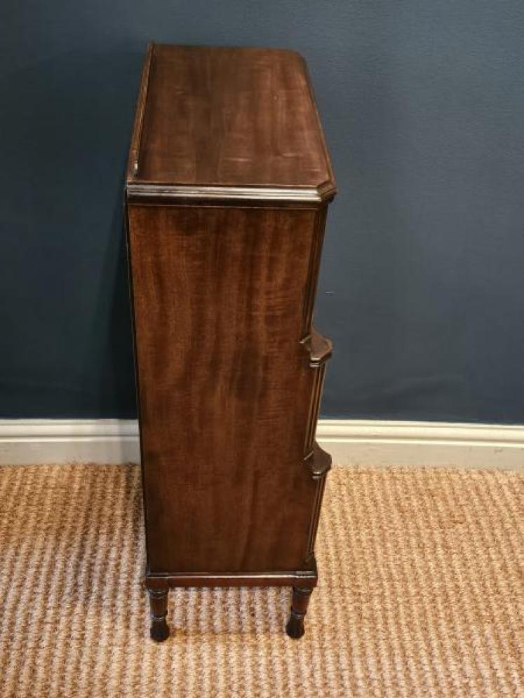 Small Edwardian Mahogany Waterfall Bookcase - Image 7