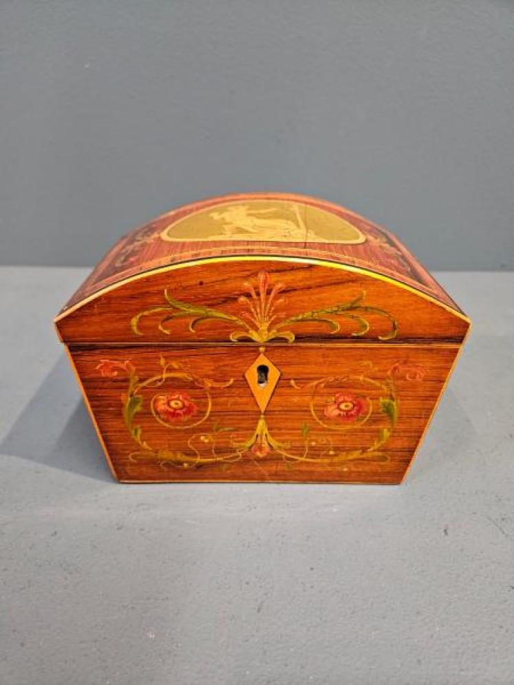 Regency Dome Top Painted Rosewood Box - Image 4