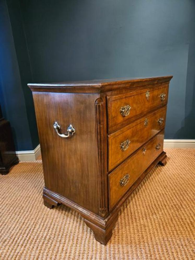 George III Walnut Chest of Drawers - Image 7