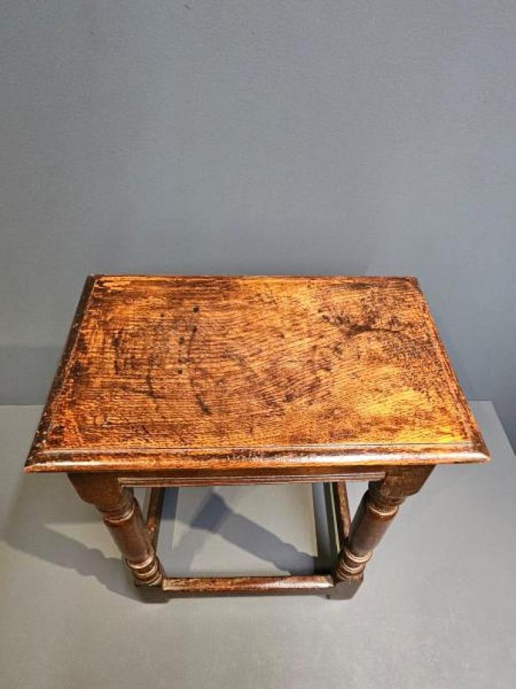 George III Oak Joint Stool  - Image 3