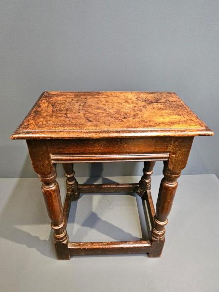 George III Oak Joint Stool  - Image 4