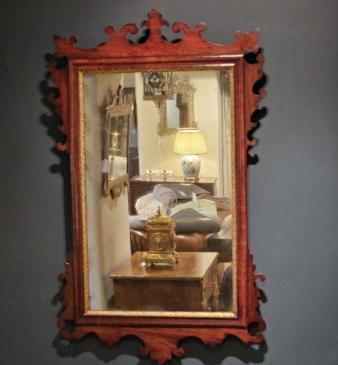George III Mahogany Framed Mirror