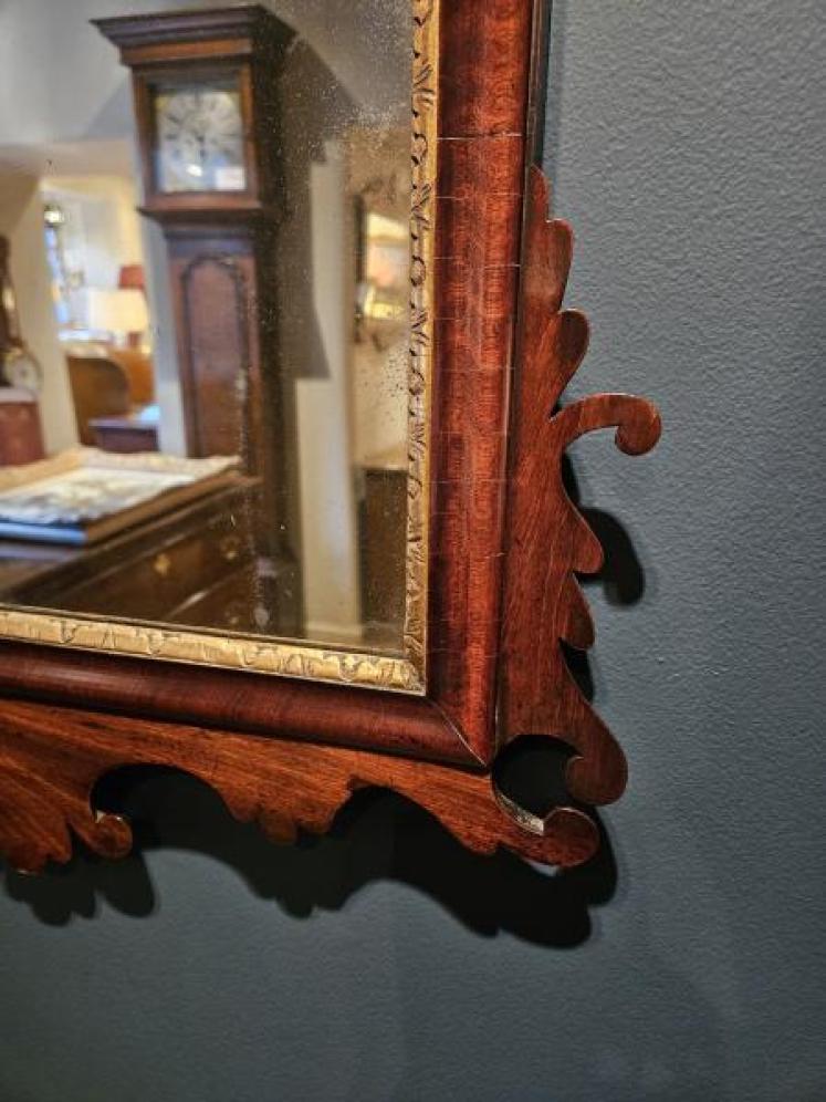 George III Mahogany Framed Mirror - Image 5