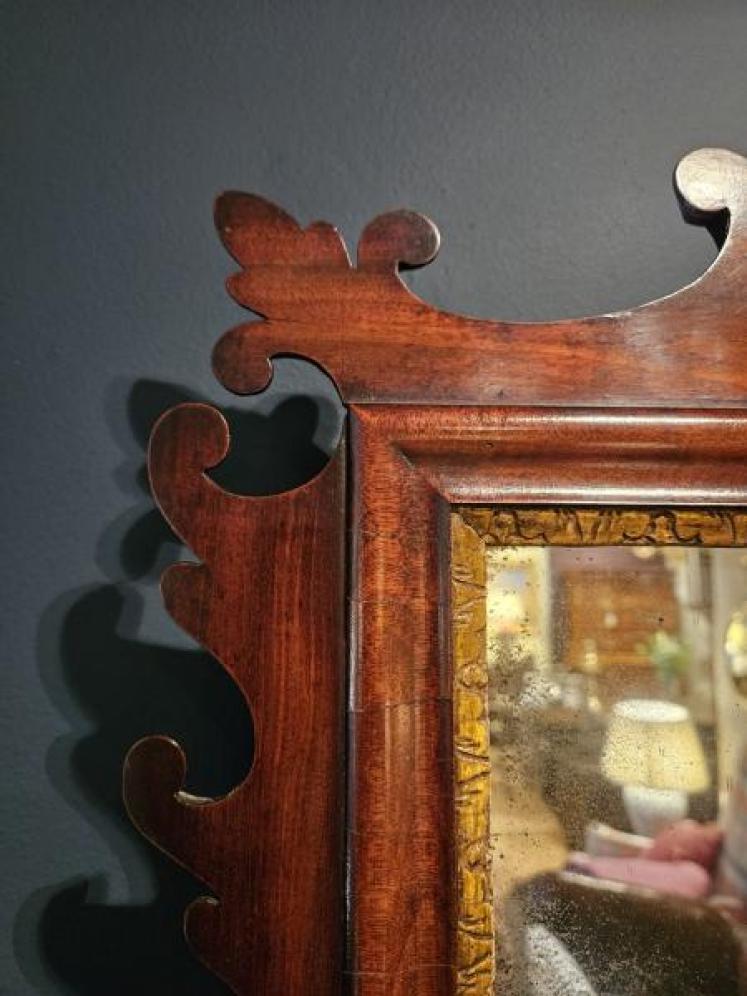 George III Mahogany Framed Mirror - Image 6